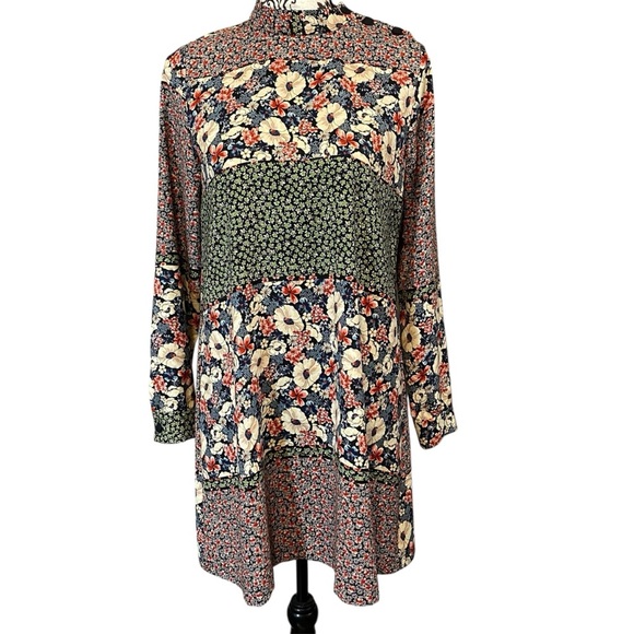 Zara Floral Print Pattern Shift Dress Sz-Small - Picture 1 of 5